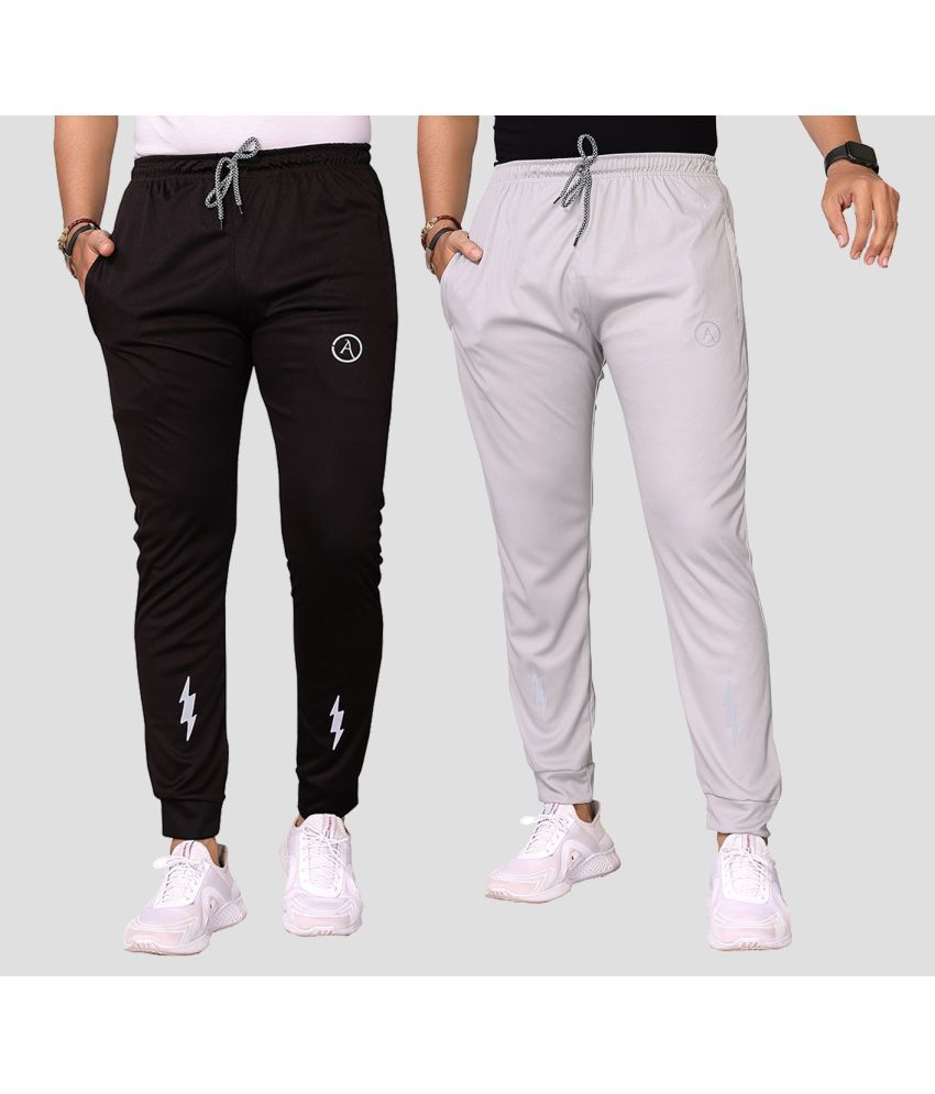     			Anand Multicolor Lycra Men's Joggers ( Pack of 2 )