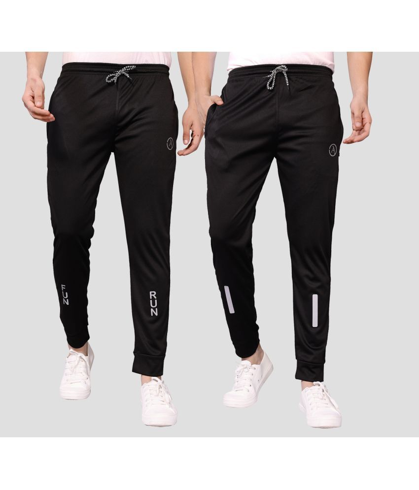     			Anand Multicolor Lycra Men's Joggers ( Pack of 2 )