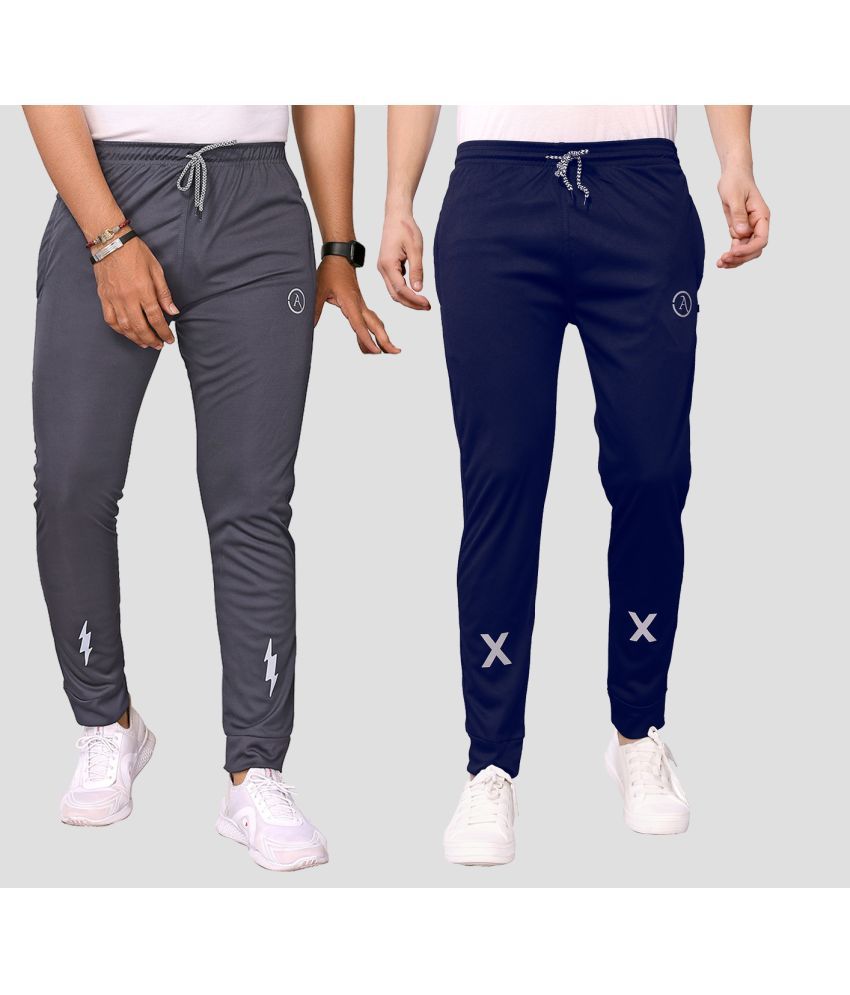     			Anand Multicolor Lycra Men's Joggers ( Pack of 2 )