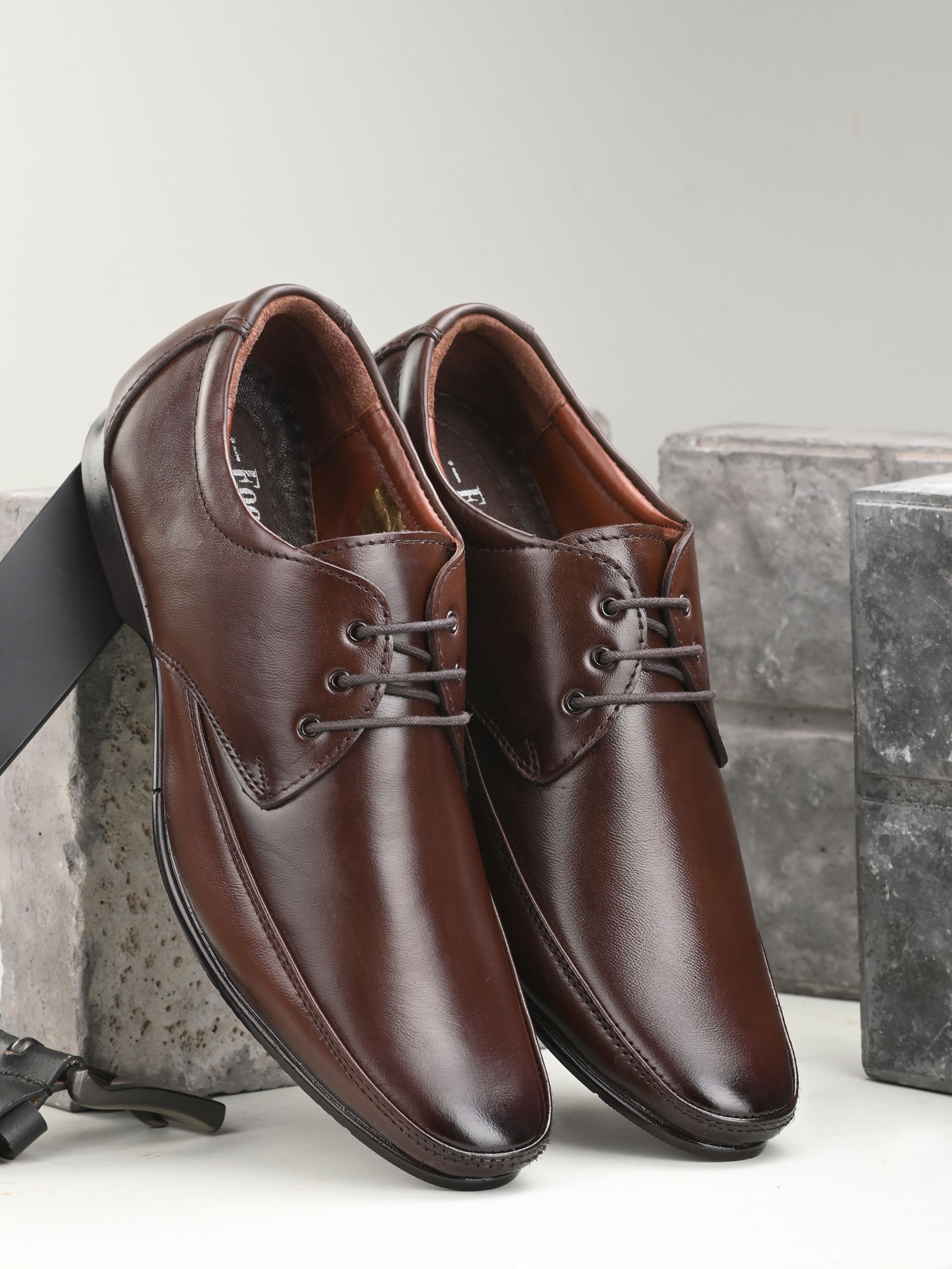     			Footloose Brown Men's Derby Formal Shoes