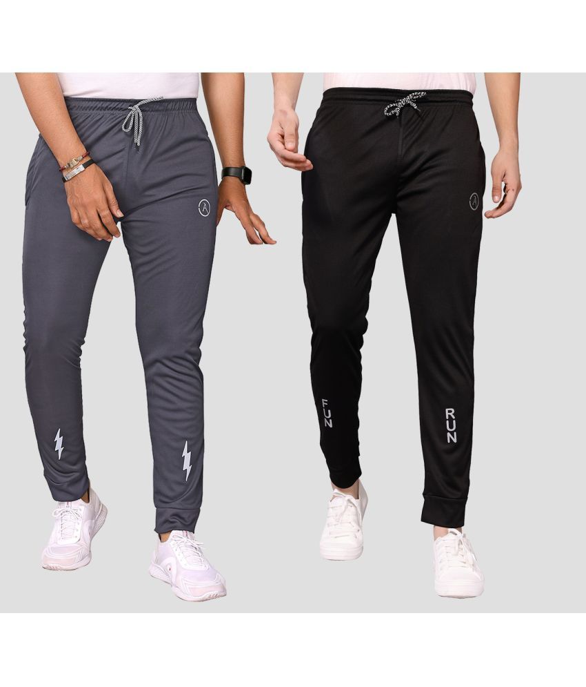     			Kashvi Multicolor Lycra Men's Joggers ( Pack of 2 )