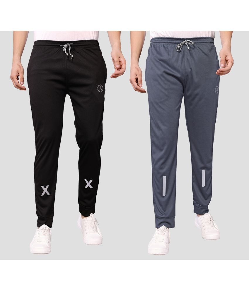     			Kashvi Multicolor Lycra Men's Joggers ( Pack of 2 )