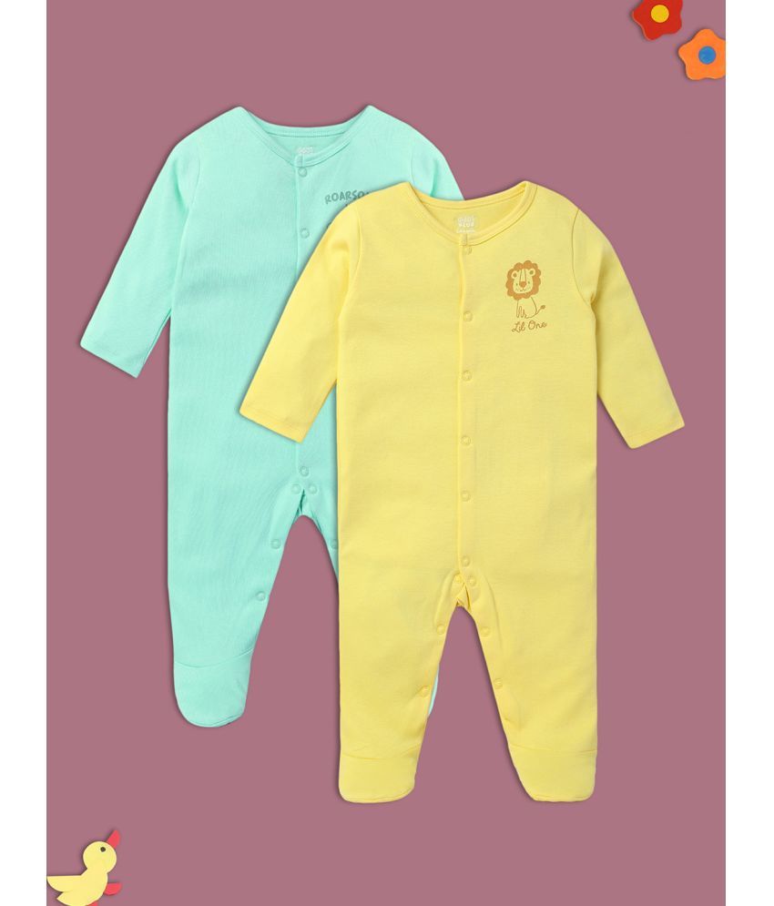     			MINI KLUB Multi NEW BORN AND BABY BOYS SLEEP SUIT Pack of 2