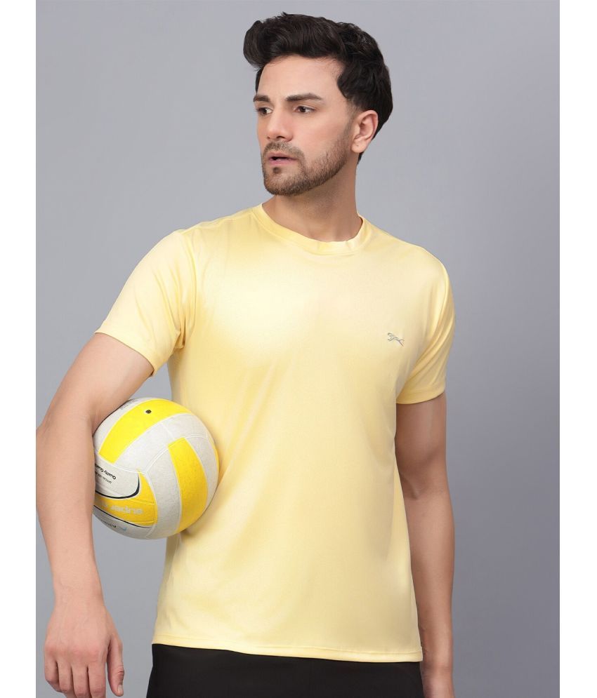     			Shiv Naresh Polyester Regular Fit Solid Half Sleeves Men's T-Shirt - Yellow ( Pack of 1 )