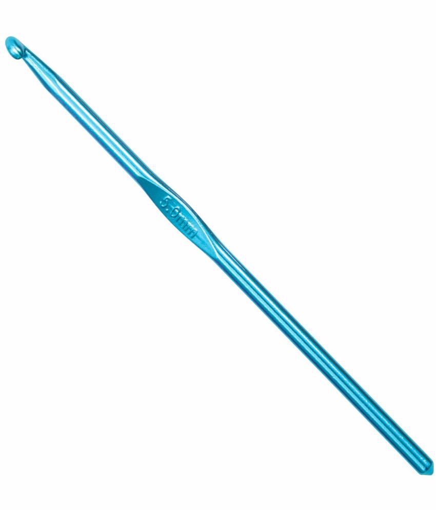     			Jyoti Crochet Hook Aluminium for Wool Work, Hand Knitted Sewing DIY Craft Weaving Needle, Ideal for Sweaters, Purses, Scarves, and Booties, 15801 (Colored, 6"/15cm of Size 6 / 5mm) - 5 Pieces