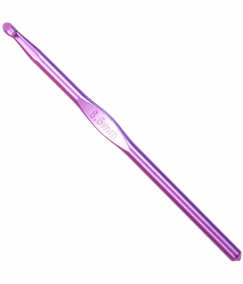     			Jyoti Crochet Hook Aluminium for Wool Work, Hand Knitted Sewing DIY Craft Weaving Needle, Ideal for Sweaters, Purses, Scarves, and Booties, 15804 (Colored, 6"/15cm of Size 3/6.5mm) - 5 Pieces