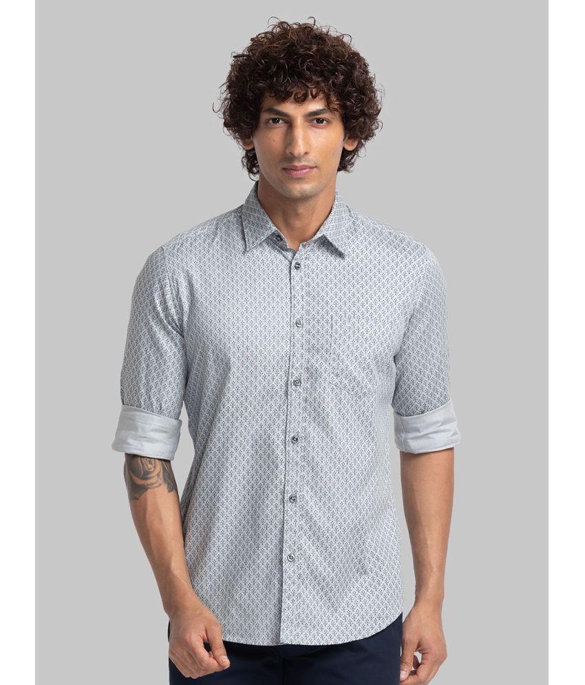     			Parx 100% Cotton Slim Fit Printed Full Sleeves Men's Casual Shirt - Grey ( Pack of 1 )