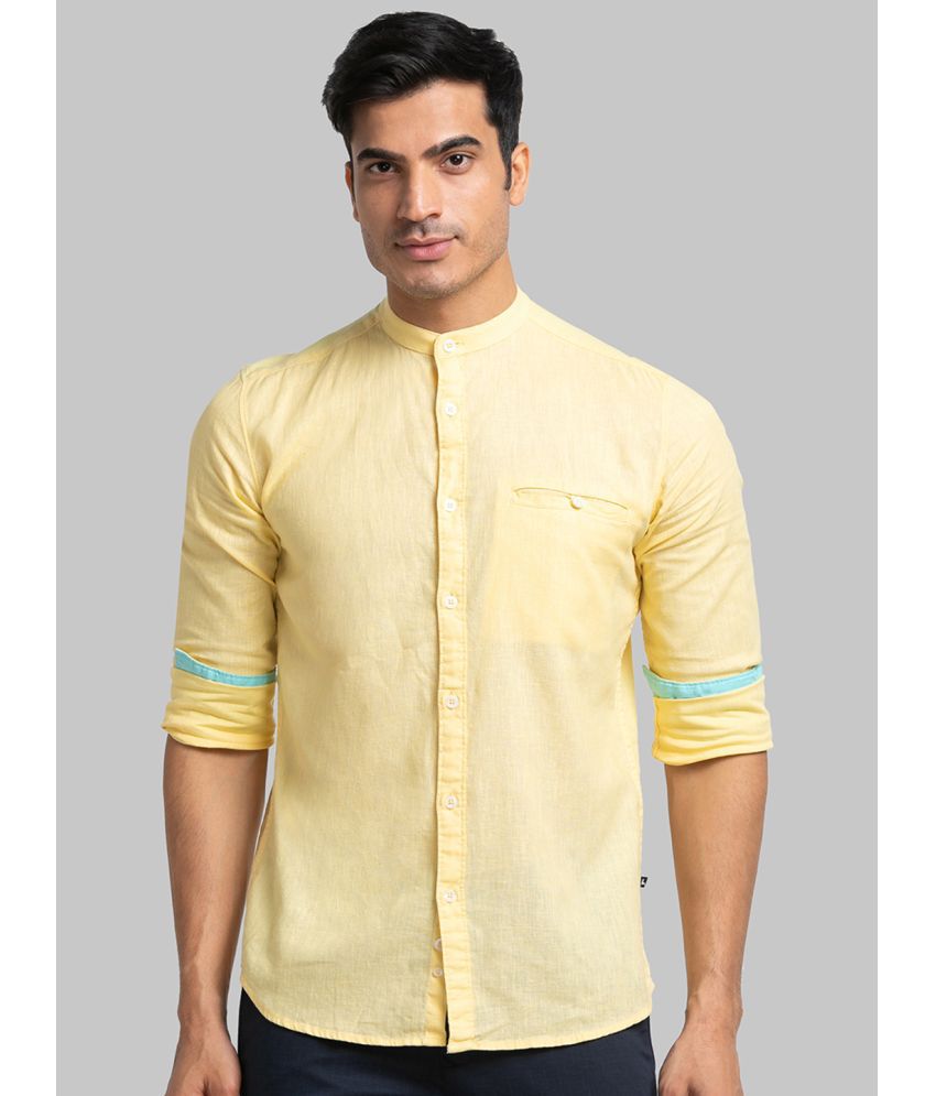     			Parx Cotton Blend Slim Fit Solids Full Sleeves Men's Casual Shirt - Yellow ( Pack of 1 )