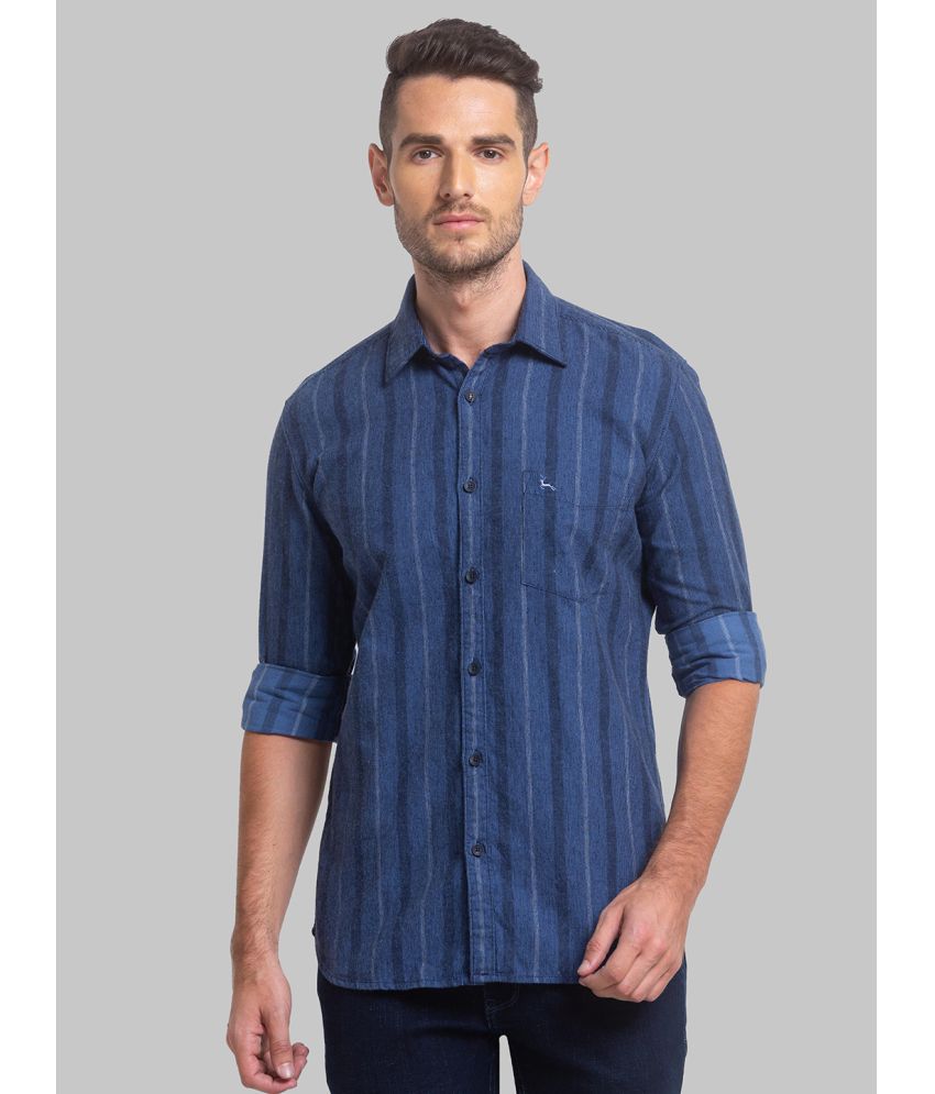     			Parx Viscose Slim Fit Striped Full Sleeves Men's Casual Shirt - Blue ( Pack of 1 )