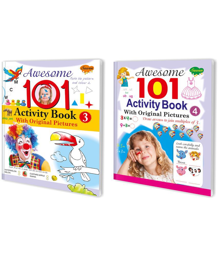    			Sawan Present Set Of 2 Activity Books | Awesome 101 Activity Book-3 And 4 (Perfect Binding, Manoj Publications Editorial Board)