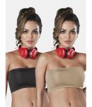 Sonari Pack of 2 Nylon Women's Tube Bra ( Multicolor ) tubularblackskin