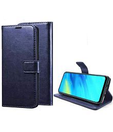 ClickAway Blue Flip Cover Artificial Leather Compatible For Vivo V15 ( Pack of 1 )
