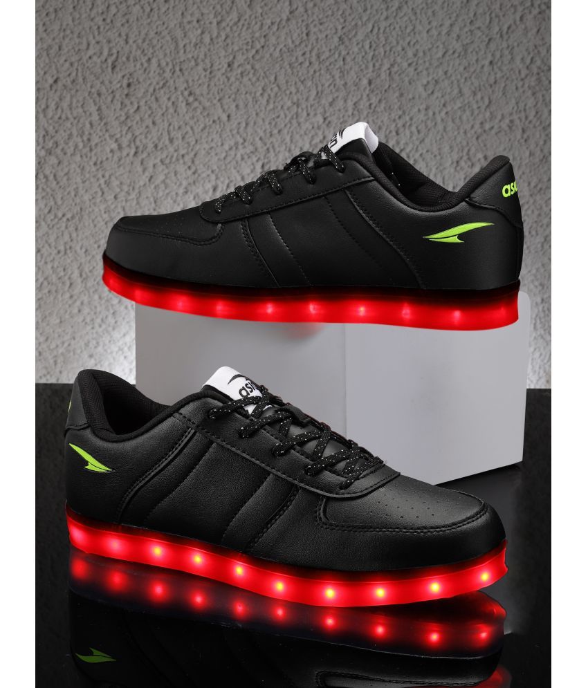     			ASIAN DISCO Black Men's Sneakers