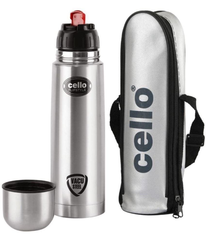     			Cello Lifestyle Vacusteel Silver Steel Flask ( 350 ml )