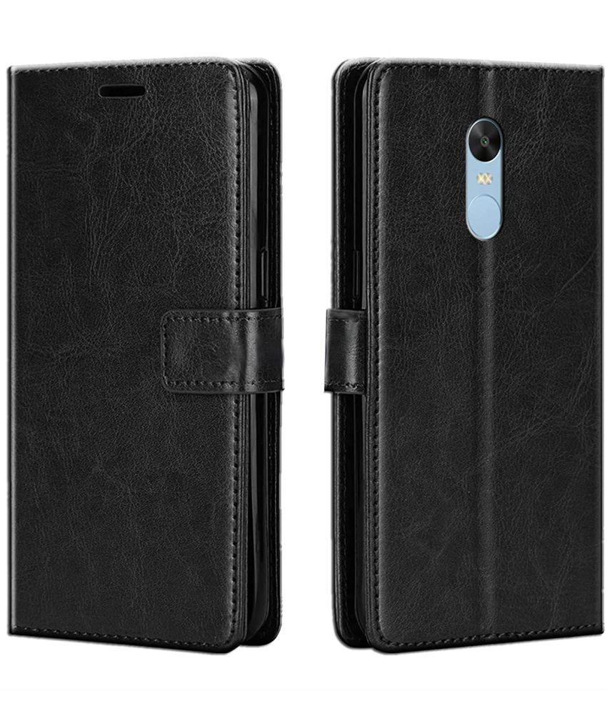     			ClickAway Black Flip Cover Artificial Leather Compatible For Xiaomi Redmi Note 4G ( Pack of 1 )