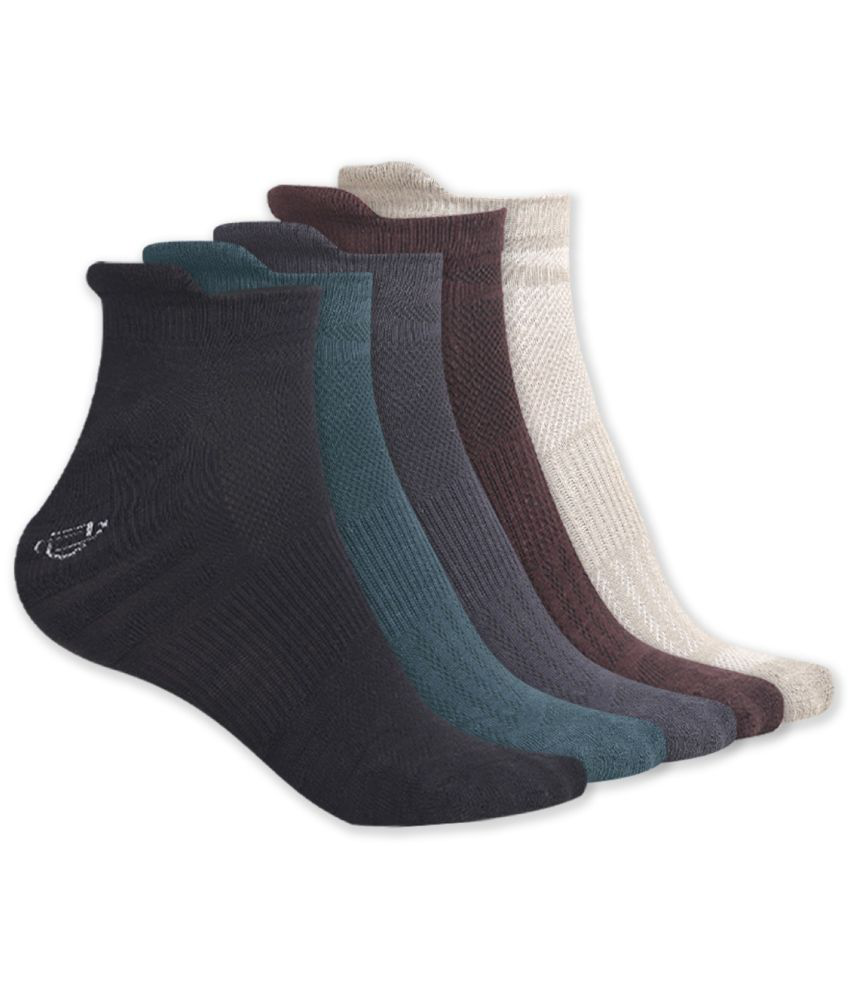     			Dollar Cotton Blend Men's Solid Multicolor Ankle Length Socks ( Pack of 3 )