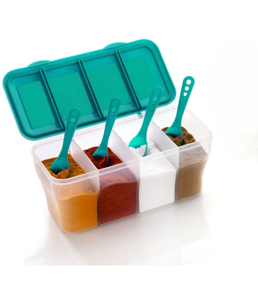     			FIT4CHEF Spice Container Set PET Turquoise Multi-Purpose Container ( Set of 1 )