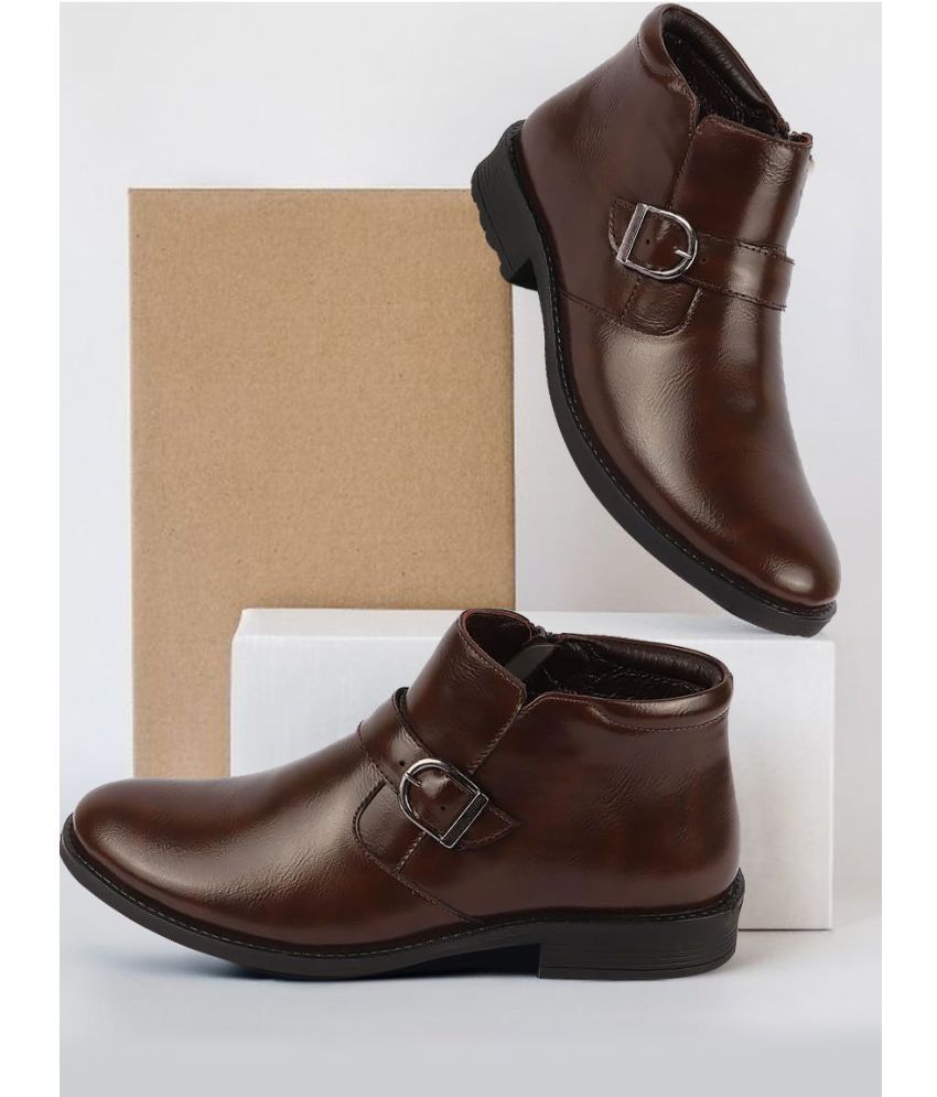     			Fausto Brown Men's Casual Boots