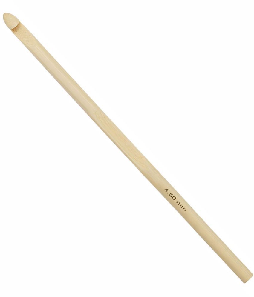     			Jyoti Crochet Hook Bamboo for Wool Work, Hand Knitted Sewing DIY Craft Weaving Needle, Ideal for Sweaters, Purses, Scarves, Sling Bag, Hats, Booties, 15882 (6"/15cm of Size 7/4.5mm) - 10 Pieces