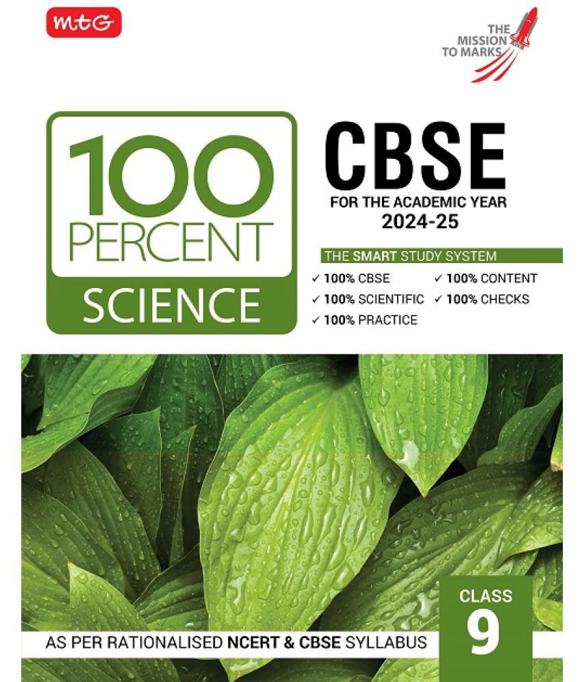     			MTG 100 Percent Science For Class 9 CBSE Board Exam 2024-25 | Chapter-Wise Self-evaluation Test, Theory, Diagrams Available All in One Book | As Per R