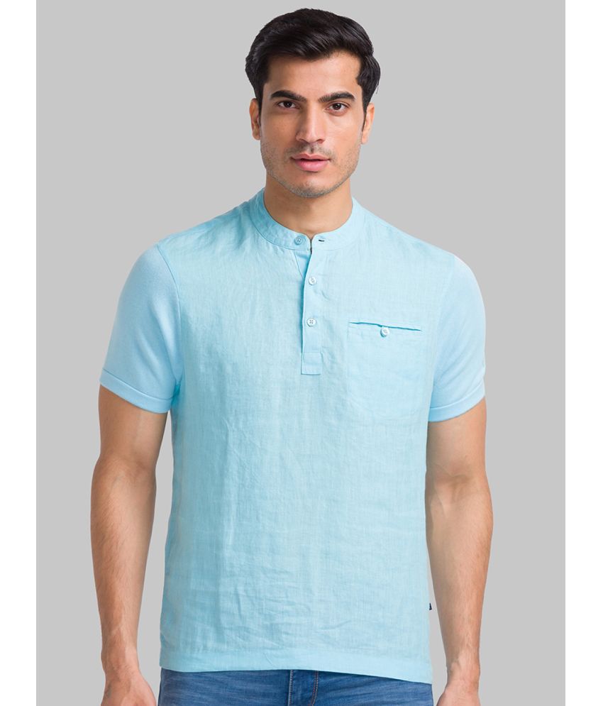     			Parx Cotton Regular Fit Solid Half Sleeves Men's T-Shirt - Blue ( Pack of 1 )