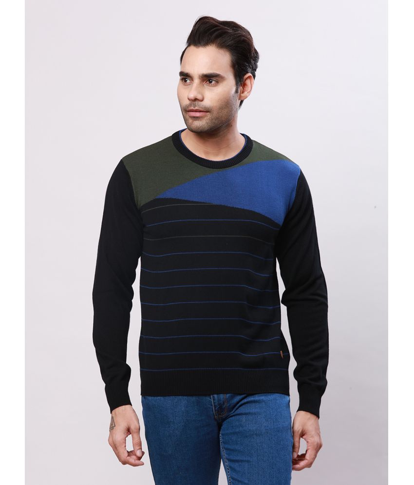     			Raymond Acrylic Round Neck Men's Full Sleeves Pullover Sweater - Black ( Pack of 1 )