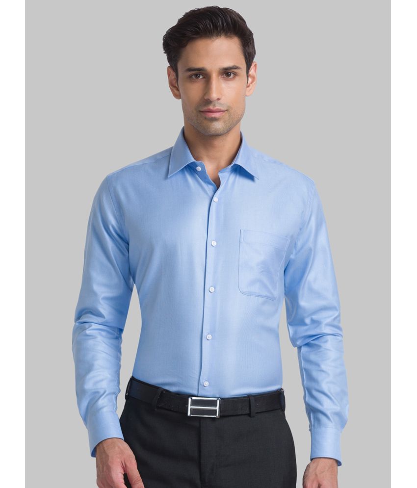     			Raymond Cotton Blend Regular Fit Full Sleeves Men's Formal Shirt - Blue ( Pack of 1 )