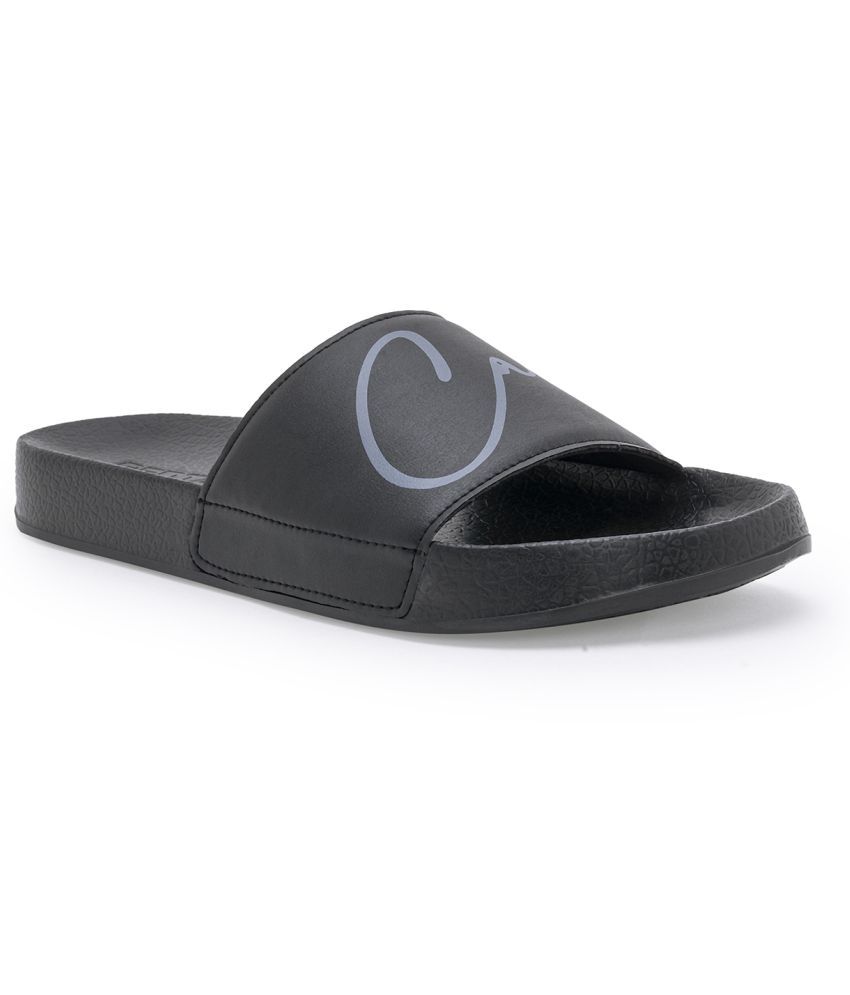     			Red Tape Black Men's Slide Flip Flop