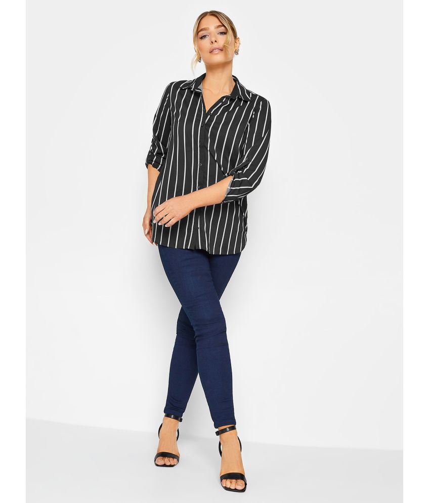     			Selvia Black Crepe Women's Shirt Style Top ( Pack of 1 )