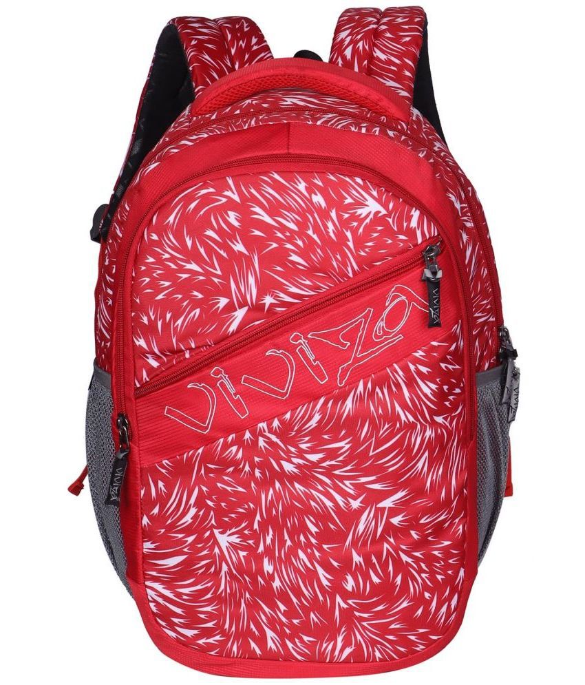     			Viviza Red Polyester Backpack ( 25 Ltrs )