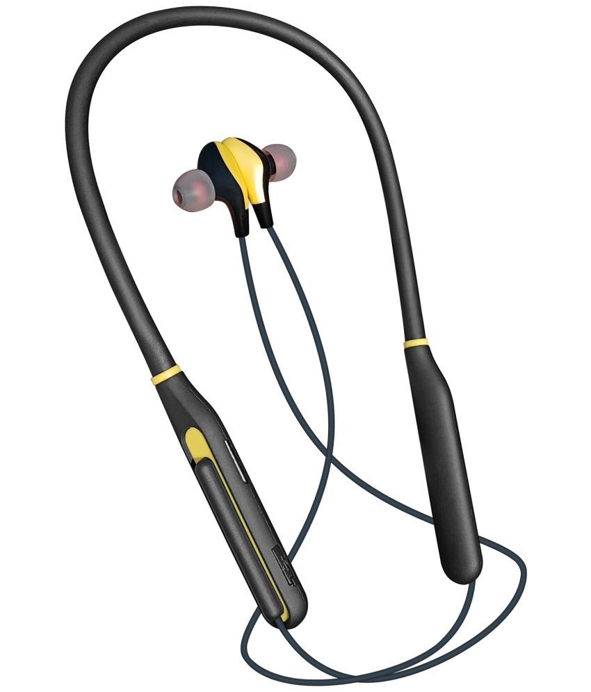     			hitage NBT-7586+ 40 HOURS In-the-ear Bluetooth Headset with Upto 30h Talktime Foldable Collapsible - Yellow