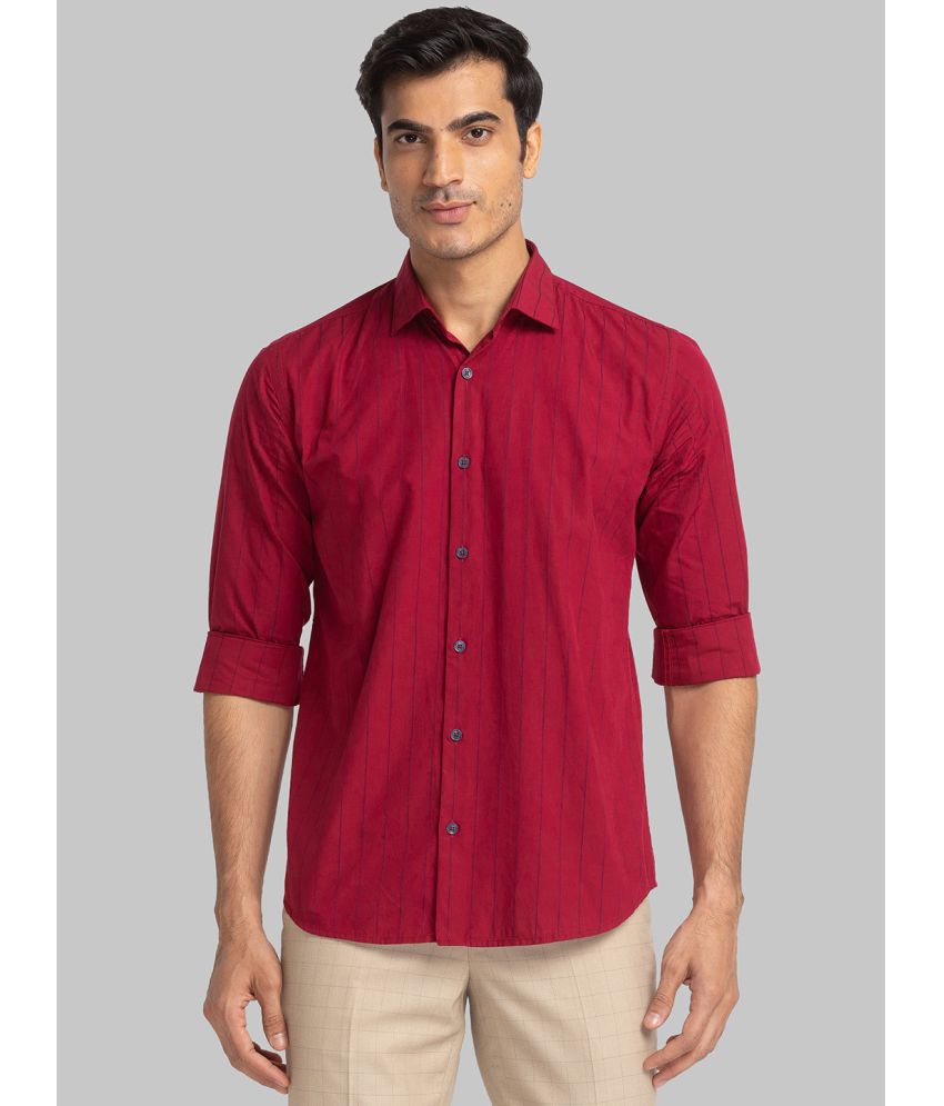     			Park Avenue 100% Cotton Slim Fit Striped Full Sleeves Men's Casual Shirt - Red ( Pack of 1 )