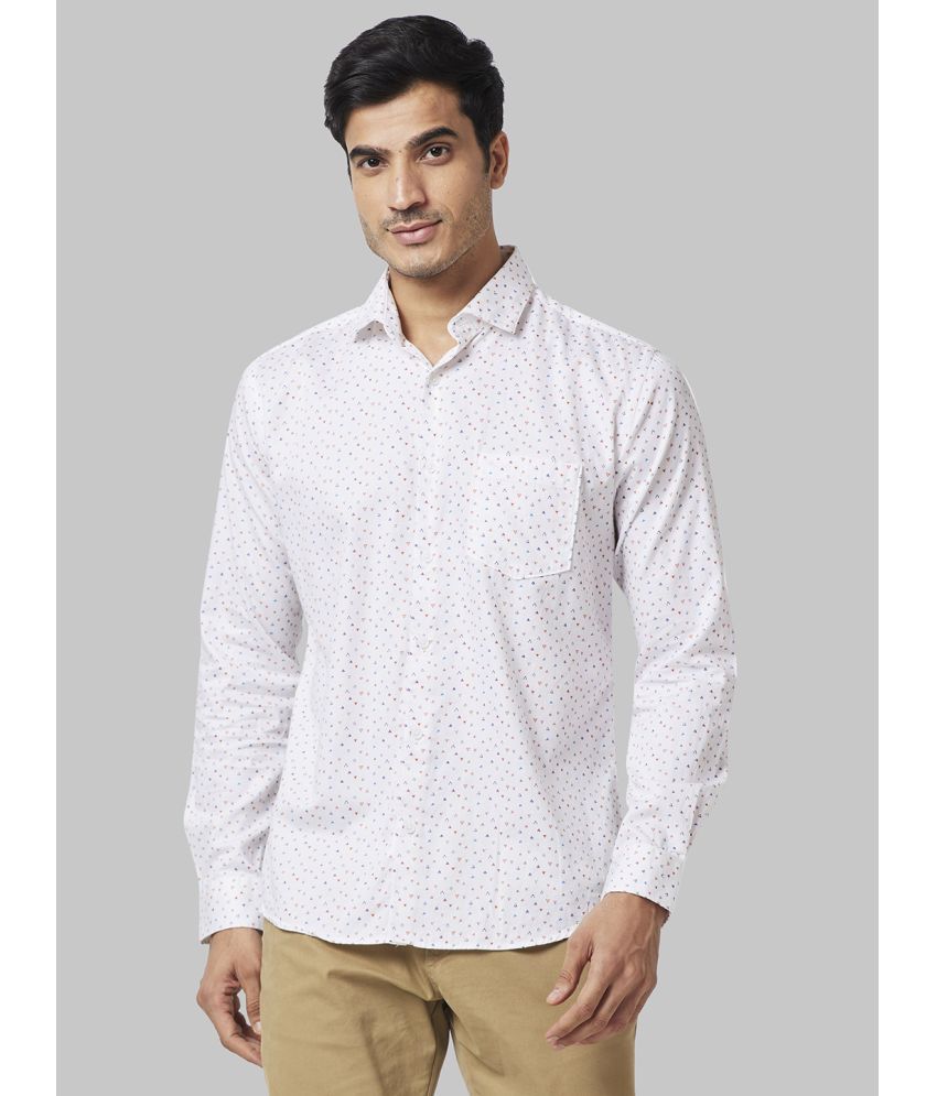     			Park Avenue 100% Cotton Slim Fit Printed Full Sleeves Men's Casual Shirt - White ( Pack of 1 )