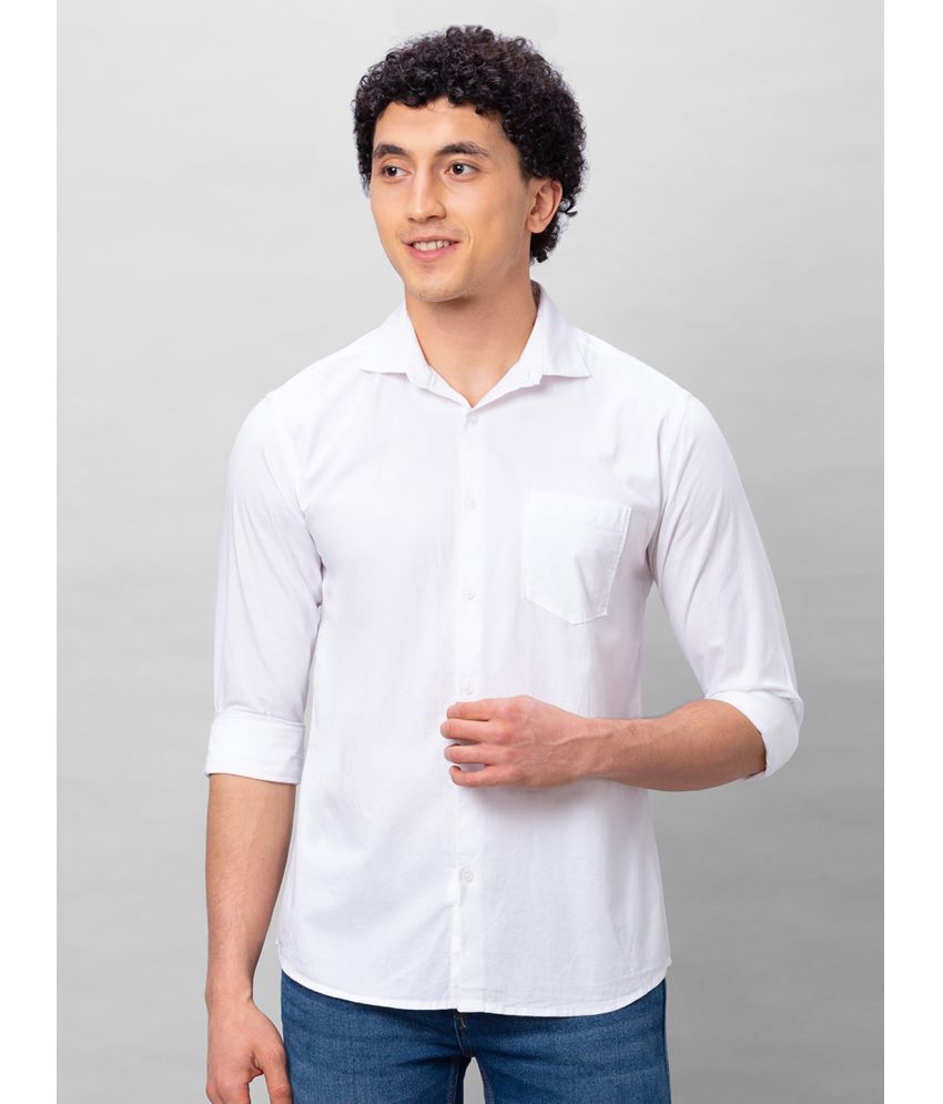     			Park Avenue 100% Cotton Slim Fit Solids Full Sleeves Men's Casual Shirt - White ( Pack of 1 )