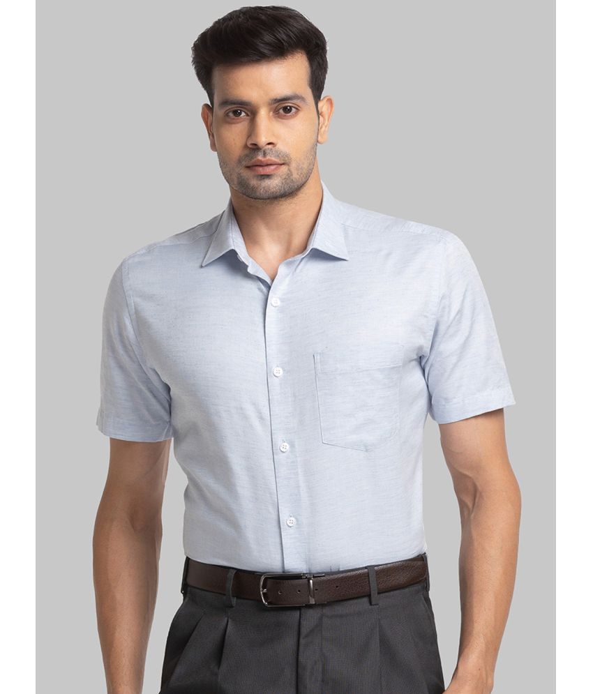     			Park Avenue Cotton Blend Regular Fit Half Sleeves Men's Formal Shirt - Blue ( Pack of 1 )