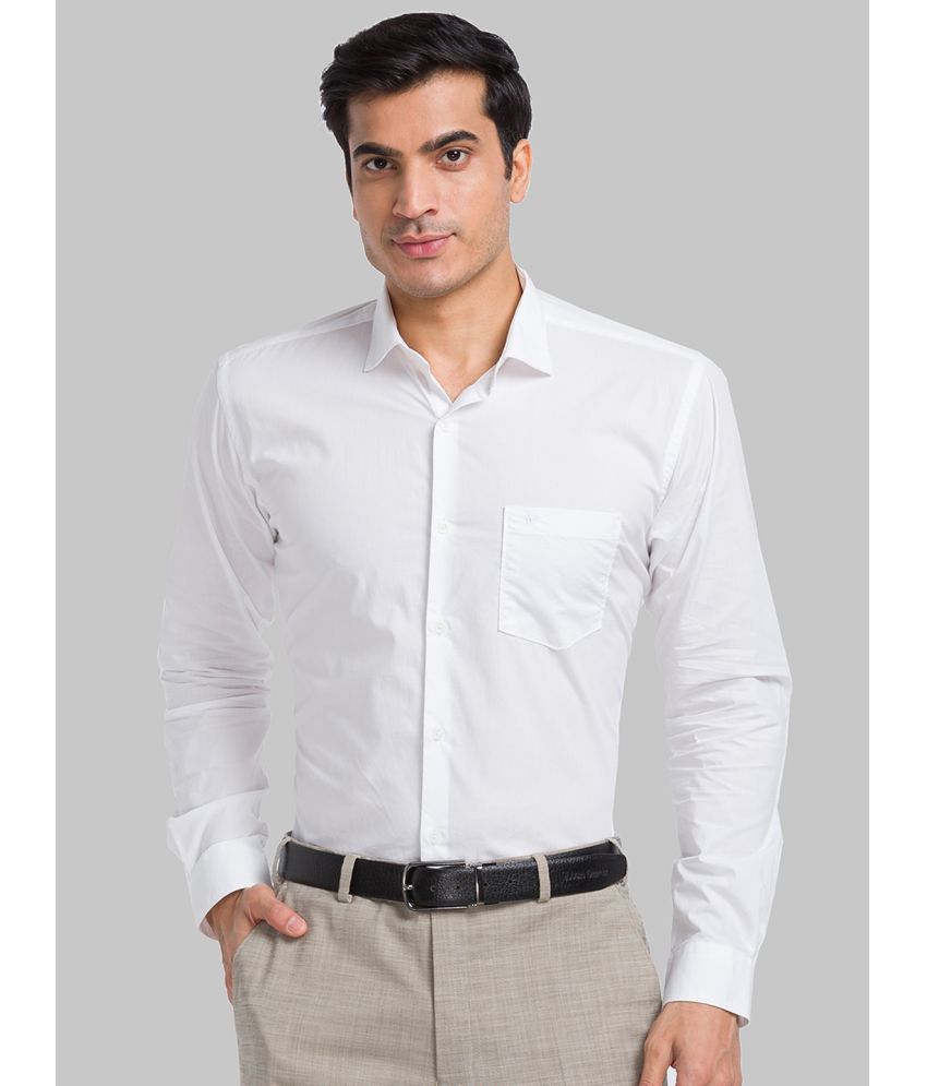     			Park Avenue Cotton Blend Slim Fit Solids Full Sleeves Men's Casual Shirt - White ( Pack of 1 )