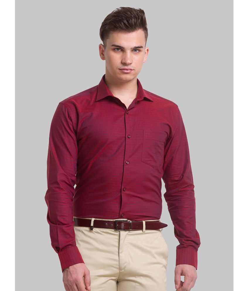     			Park Avenue Cotton Slim Fit Full Sleeves Men's Formal Shirt - Maroon ( Pack of 1 )