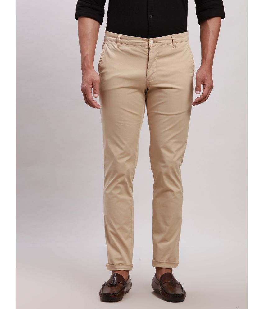     			Parx Slim Flat Men's Chinos - Brown ( Pack of 1 )