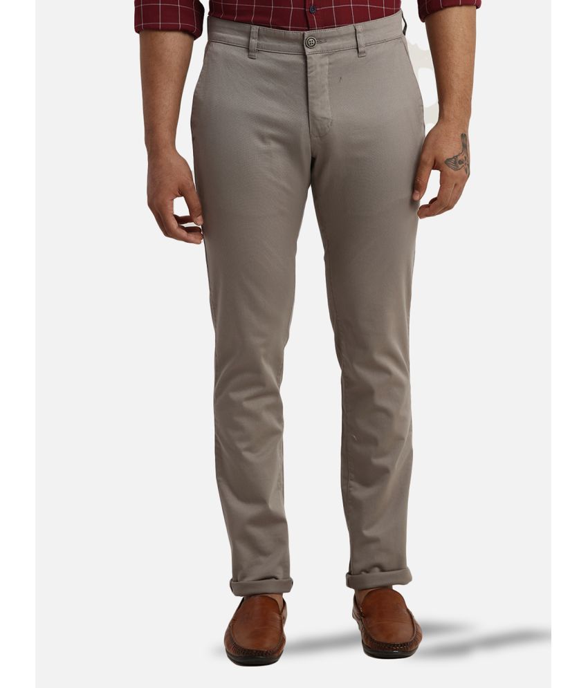     			Parx Tapered Flat Men's Chinos - Grey ( Pack of 1 )