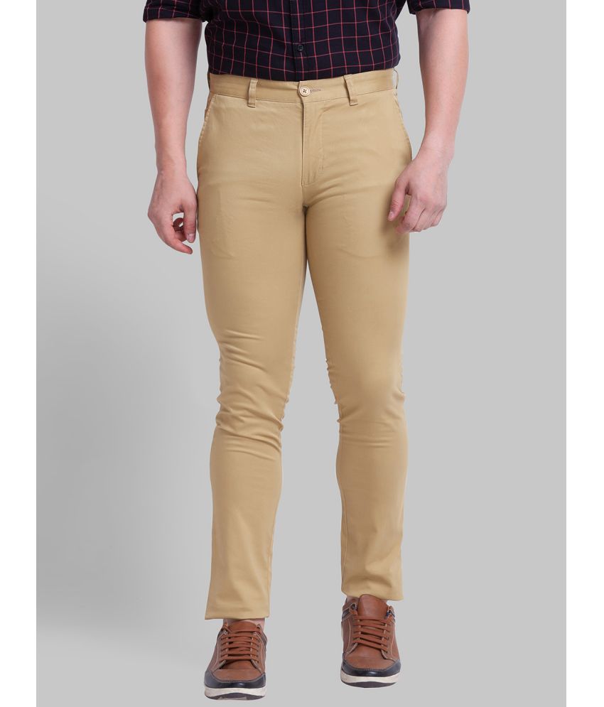     			Parx Tapered Flat Men's Chinos - Brown ( Pack of 1 )