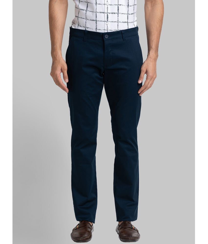     			Parx Tapered Flat Men's Chinos - Blue ( Pack of 1 )