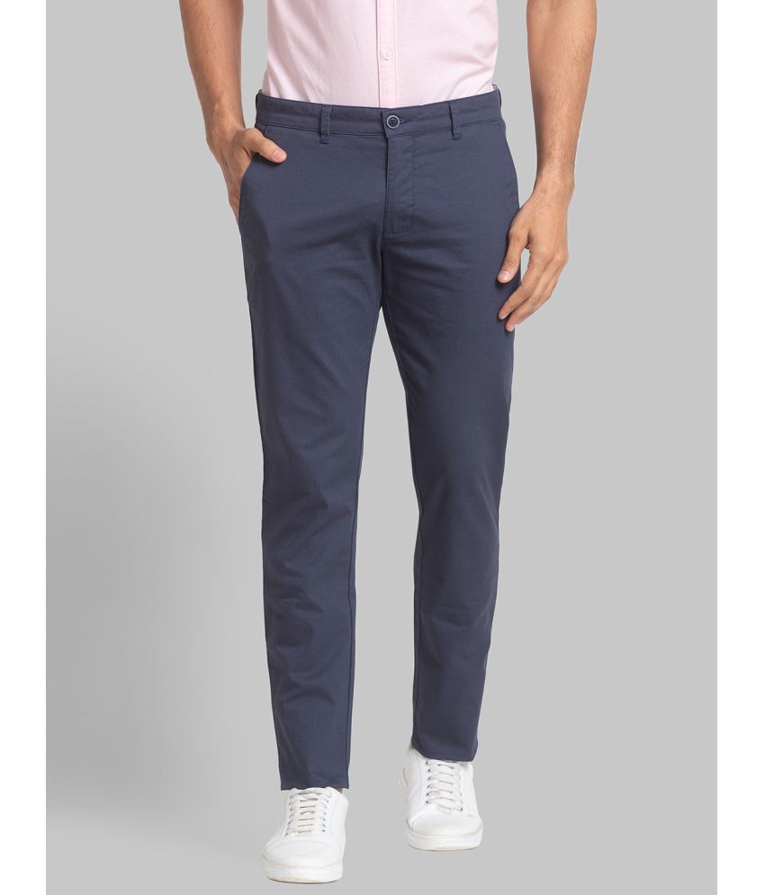     			Parx Tapered Flat Men's Chinos - Blue ( Pack of 1 )