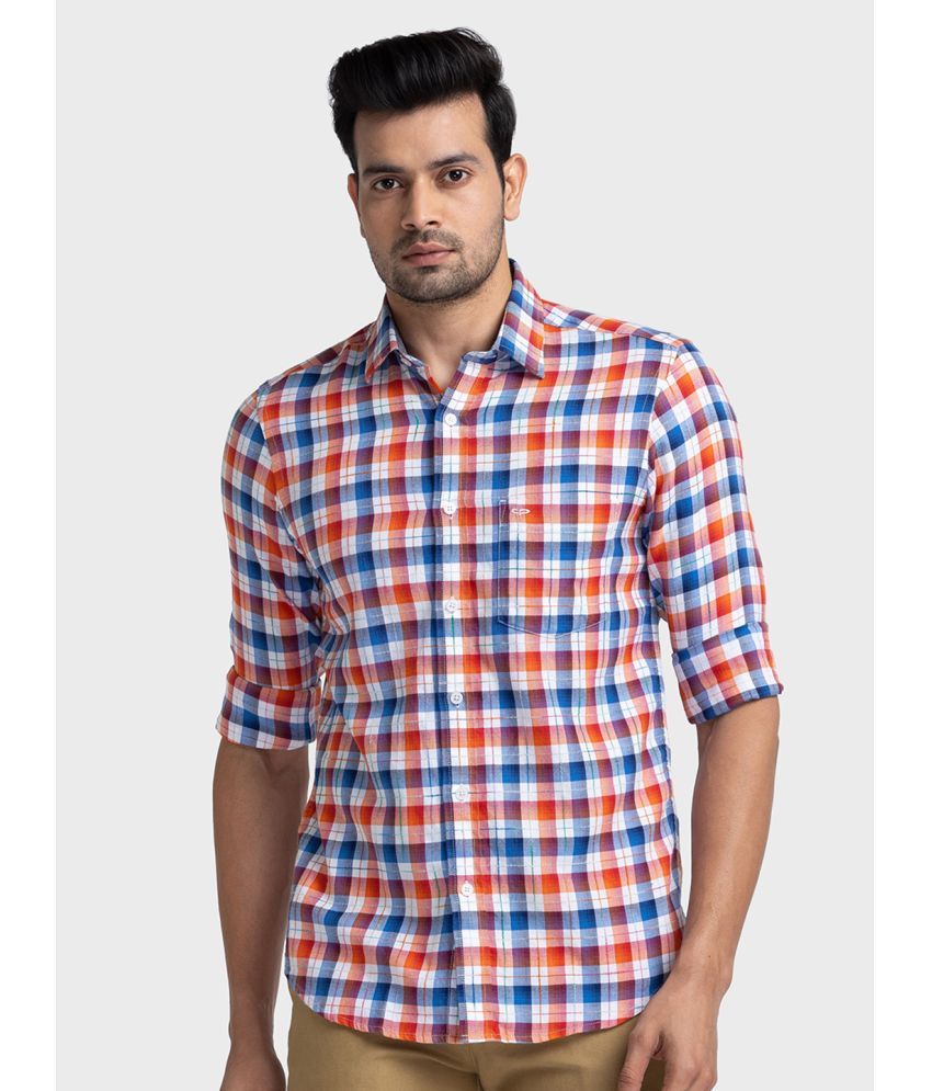     			Colorplus 100% Cotton Regular Fit Checks Full Sleeves Men's Casual Shirt - Red ( Pack of 1 )