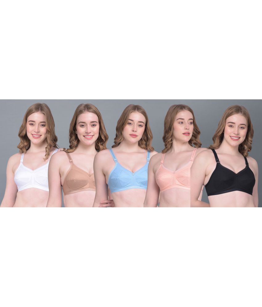     			Dollar Missy Multicolor Cotton Non Padded Women's Everyday Bra ( Pack of 5 )