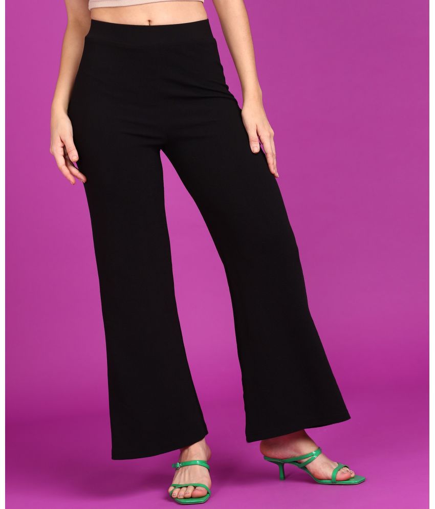    			POPWINGS Black Polyester Regular Women's Casual Pants ( Pack of 1 )