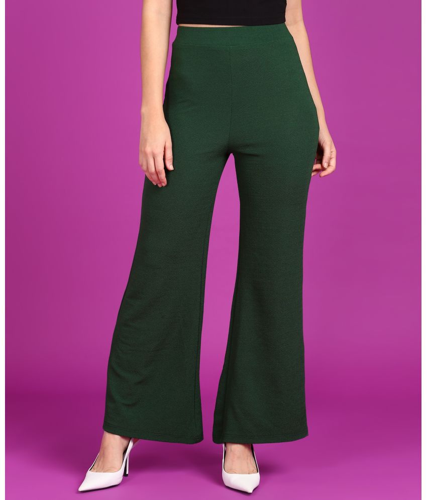     			POPWINGS Green Polyester Regular Women's Casual Pants ( Pack of 1 )