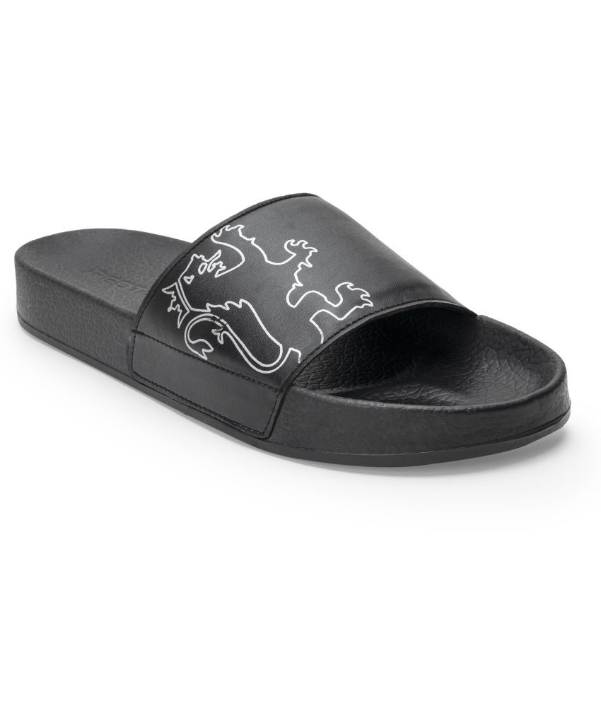     			Red Tape Black Men's Slide Flip Flop