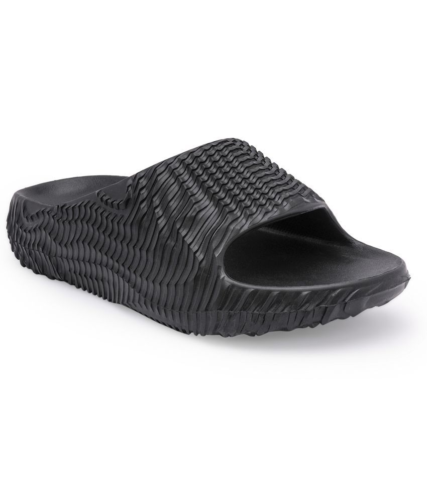     			Red Tape Black Men's Slide Flip Flop