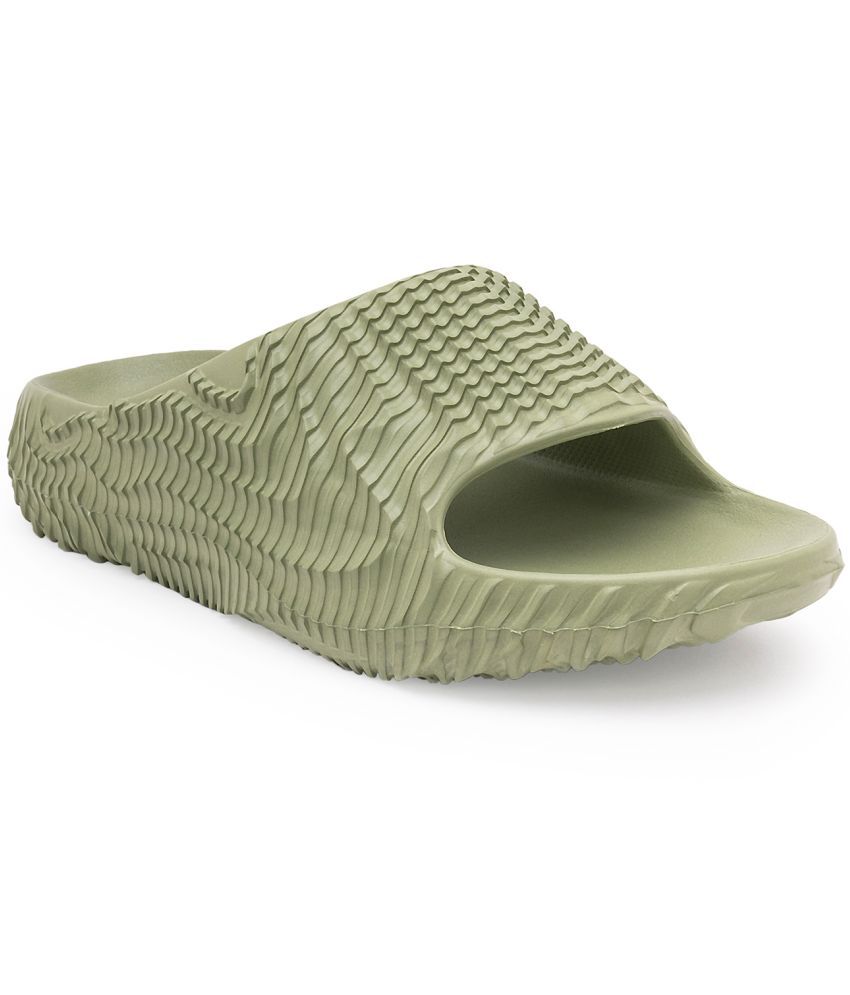     			Red Tape Green Men's Slide Flip Flop