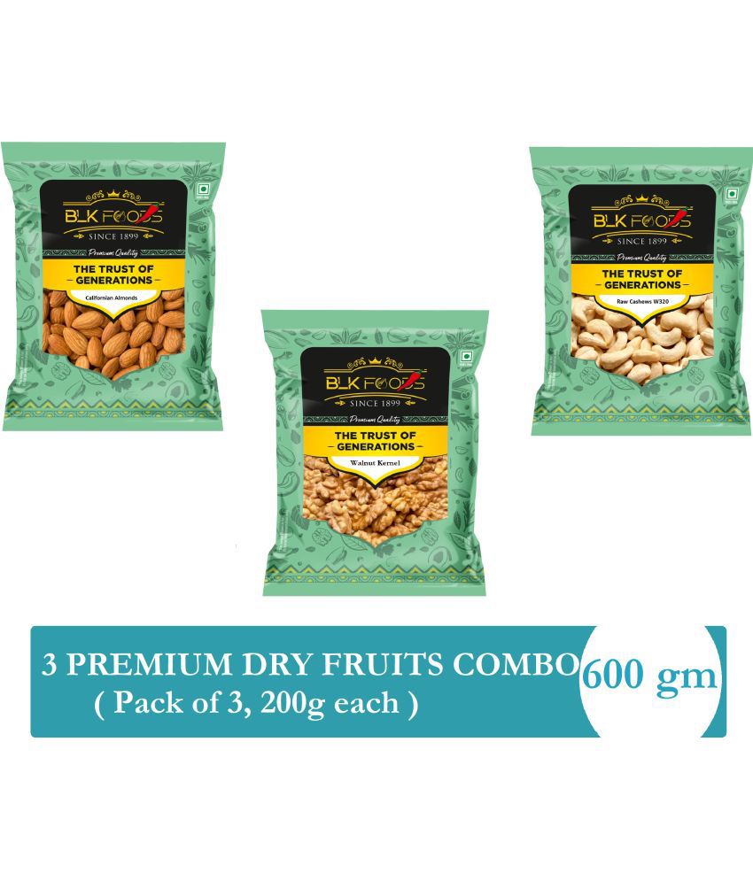     			BLK FOODS Mixed Nuts 600 g Pack of 3